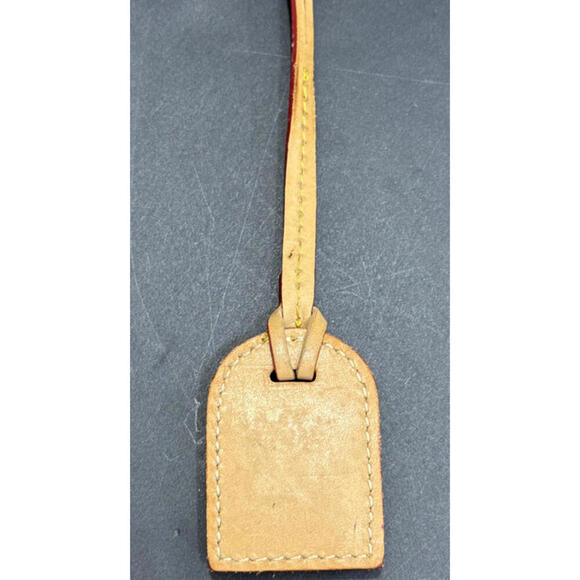 DOONEY & BOURKE Y2K Square Logo BEIGE BROWN LEATHER LUGGAGE Key FOB TAG - Picture 15 of 15